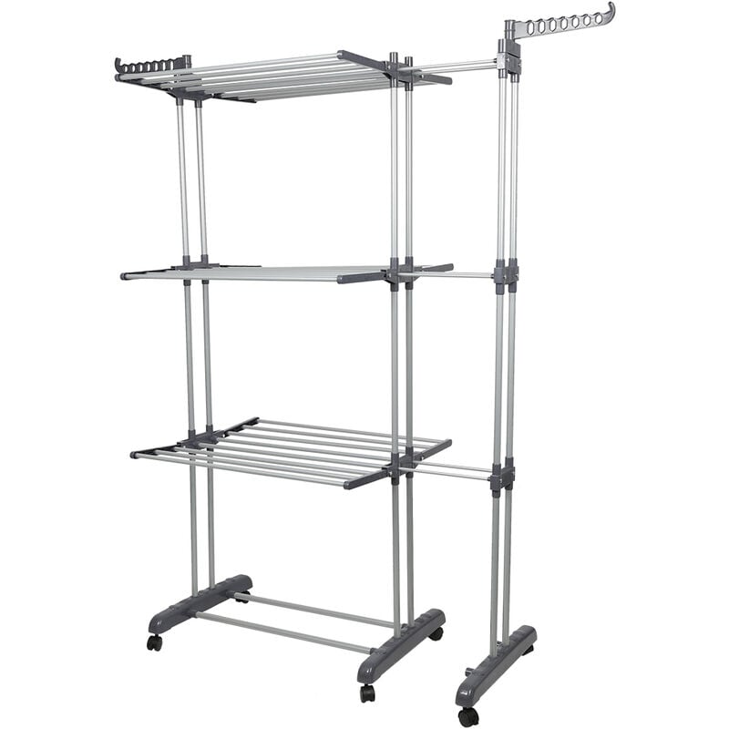 Haloyo Turm-Wäscheständer, erweiterbarer 4-stöckiger Wäscheständer, platzsparender Turm-Wäscheständer für große Familien