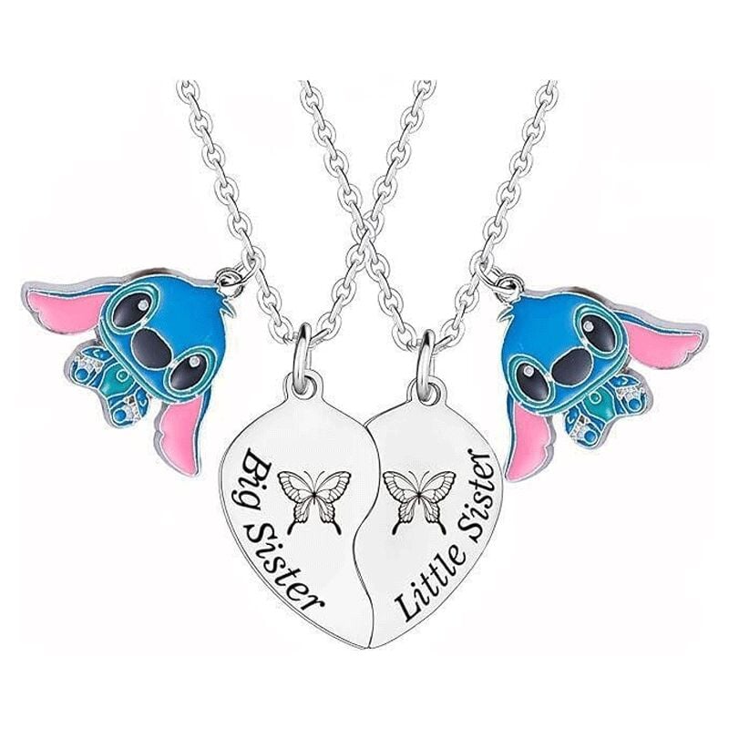 Halskette, 2 Stück Mädchen Halskette, Mädchen Schmuck Stich Halskette Mädchen Geburtstagsgeschenk Mädchen Freundschaft Halskette Zubehör Mädchen