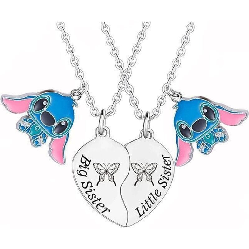 Halskette, 2 Stück Mädchen Halskette, Mädchen Schmuck Stich Halskette Mädchen Geburtstagsgeschenk Mädchen Freundschaft Halskette Zubehör Mädchen