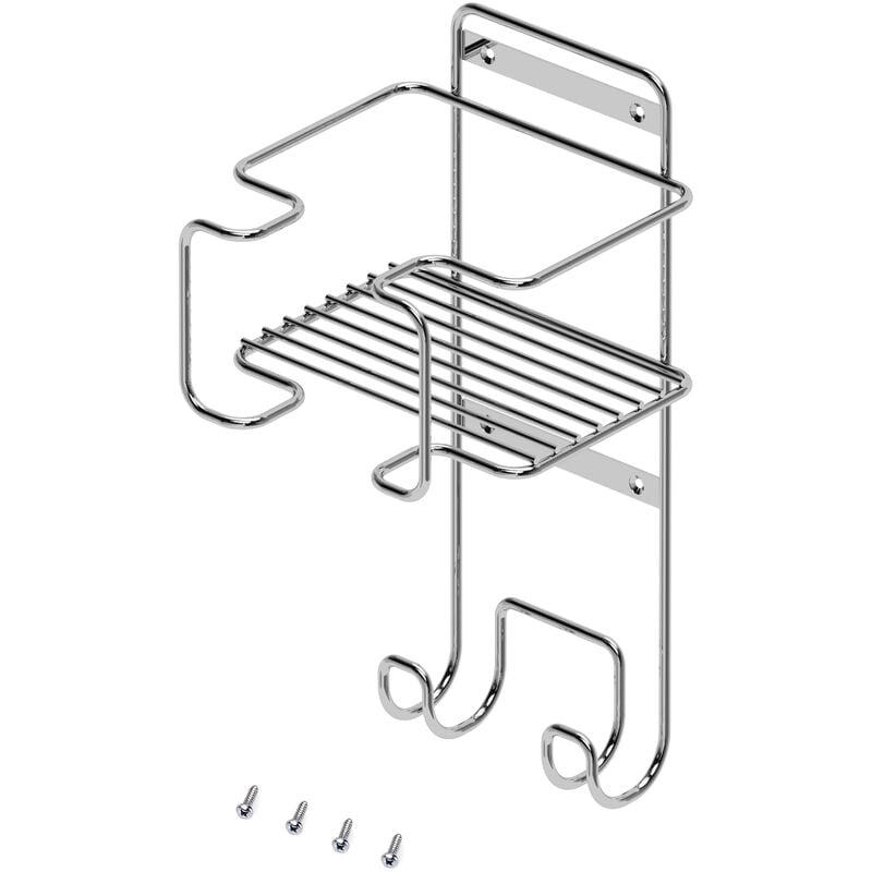 Emuca Halter für Bügeleisen und Bügelbrett, Stahl, Verchromt