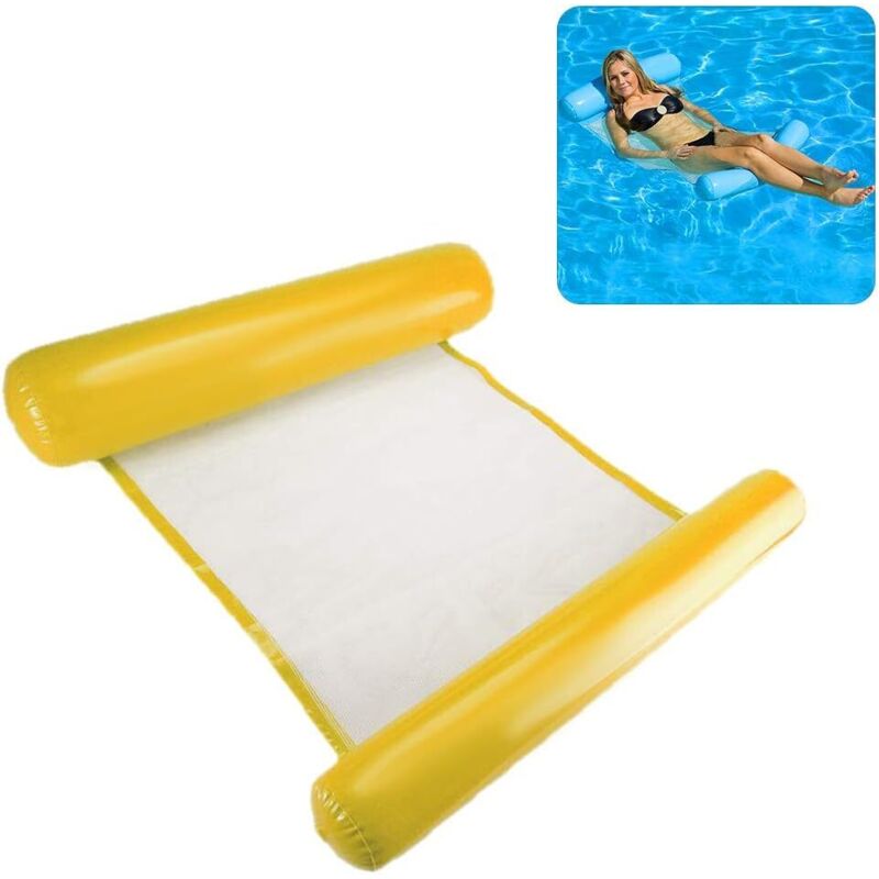 Wasserhängematte, Pool, schwimmendes Bett, für Erwachsene, aufblasbare Luftmatratze, Schwimmbecken für Erwachsene und Kinder, 200 kg, 130 x 73 cm