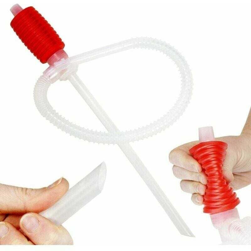 Hand-Siphonpumpe für Benzin, Kraftstoff oder Wasser zum Pumpen und Umfüllen von Flüssigkeiten – Großer Siphon für Rasenmäher –