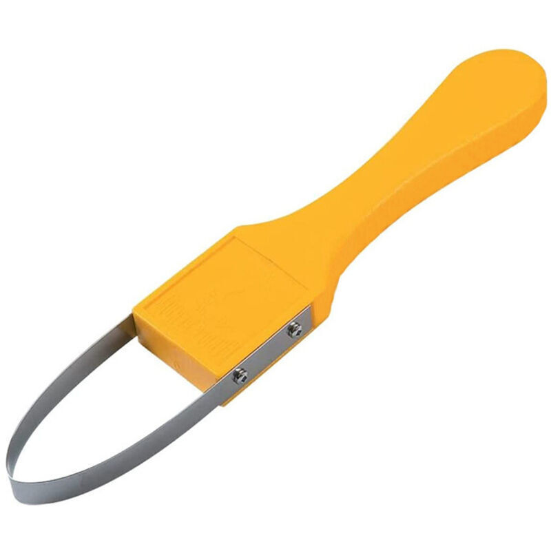 Hand-Unkrautstecher, Garten-Unkrautstecher aus Edelstahl, mit Griffschaber-Werkzeug für Garten-Handunkrautstecher für Garten- und Hofarbeiten, Gelb