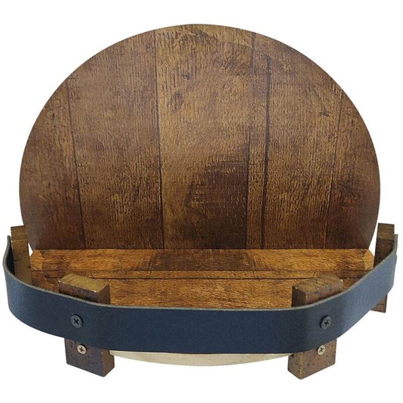 Handgefertigte Schnaps Flaschen Display, ein der Wand Befestigtes Whisky Fass Regal, Vintage Rundes Wein Regal Whisky Display