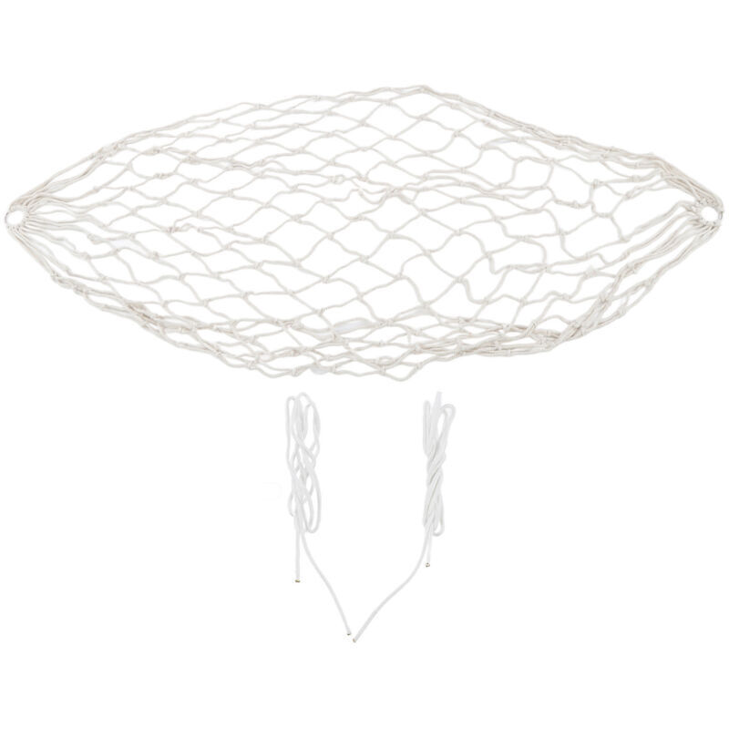 Handgewebte Hängematte aus Baumwollseil, Tragkraft 120 kg, tragbare Hängematte aus Baumwollseilnetz für drinnen und draußen, Terrasse, Garten, DUBUNS