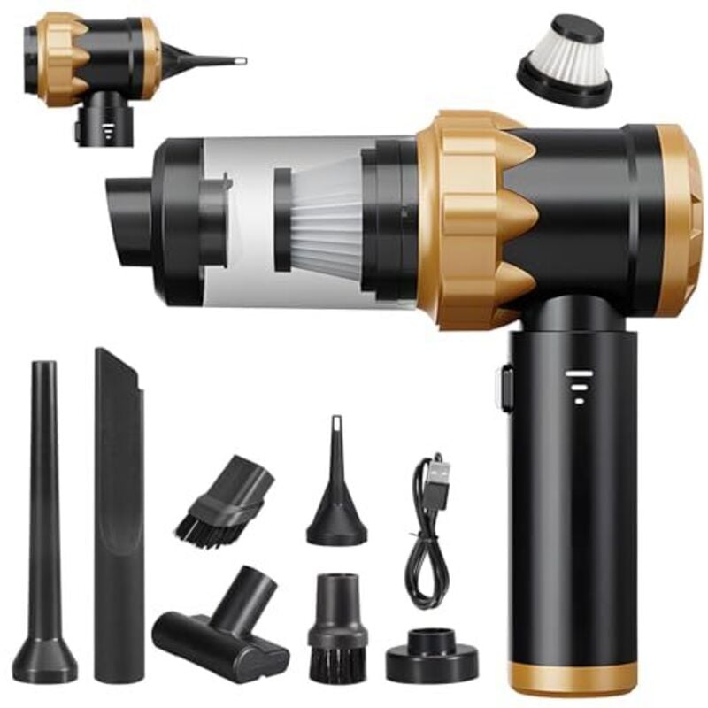Handstaubsauger, 18000Pa Handstaubsauger Akku, Autostaubsauger mit Bürstenloser Motor, Auto Kabellos Staubsauger für Büro Genutzt, Küche, Haus,