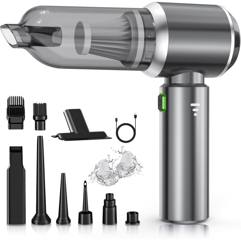 Handstaubsauger, 18000Pa kabelloser Handstaubsauger, 3-Gang-Autostaubsauger mit bürstenlosem Motor, Mini-Autostaubsauger für Auto, Haustier, Zuhause,
