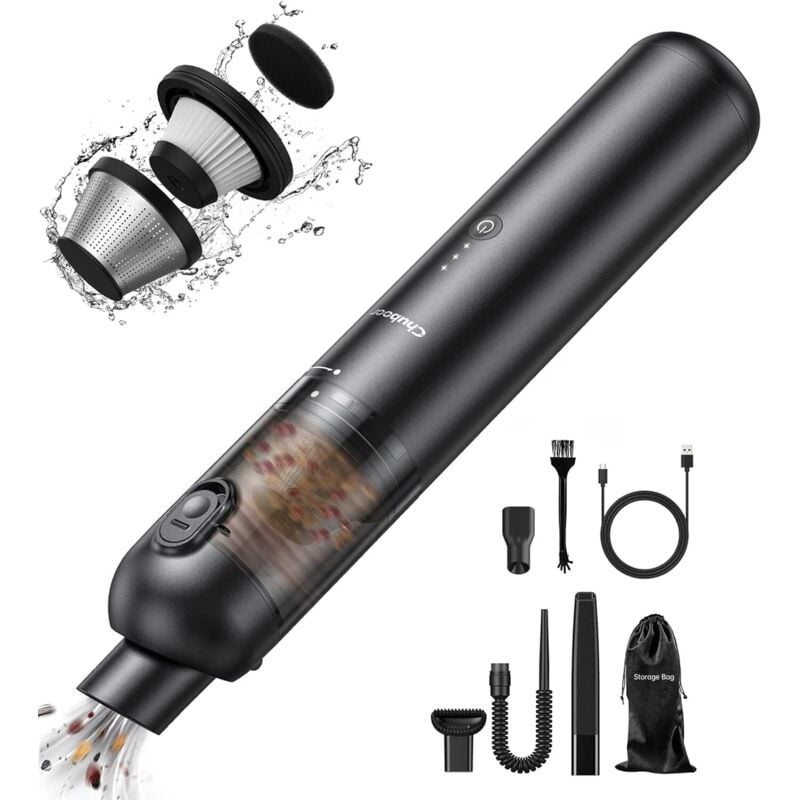 Handstaubsauger, 4-in-1 kabelloser Handstaubsauger, Mini-Staubsauger mit 17000-Pa-Akku und Dreifachfilter, Laufzeit 25 Min., wiederaufladbar, für