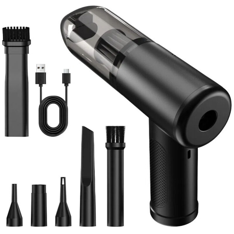 Handstaubsauger, Akku-Stielstaubsauger, Handstaubsauger, leistungsstarker Laubbläser, 80.000 U/min, zwei Geschwindigkeitsstufen, geeignet für Gärten,