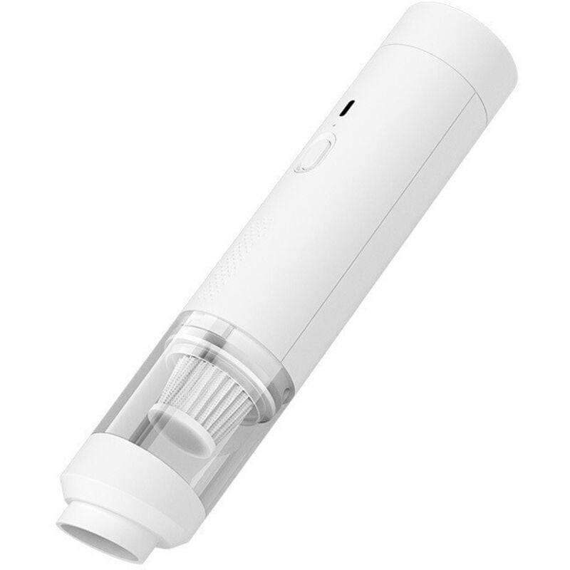 Handstaubsauger, tragbarer Autostaubsauger, Handstaubsauger fürs Auto, kleiner Staubsauger fürs Wohnheimzimmer, weißer Kunststoff-Autostaubsauger,