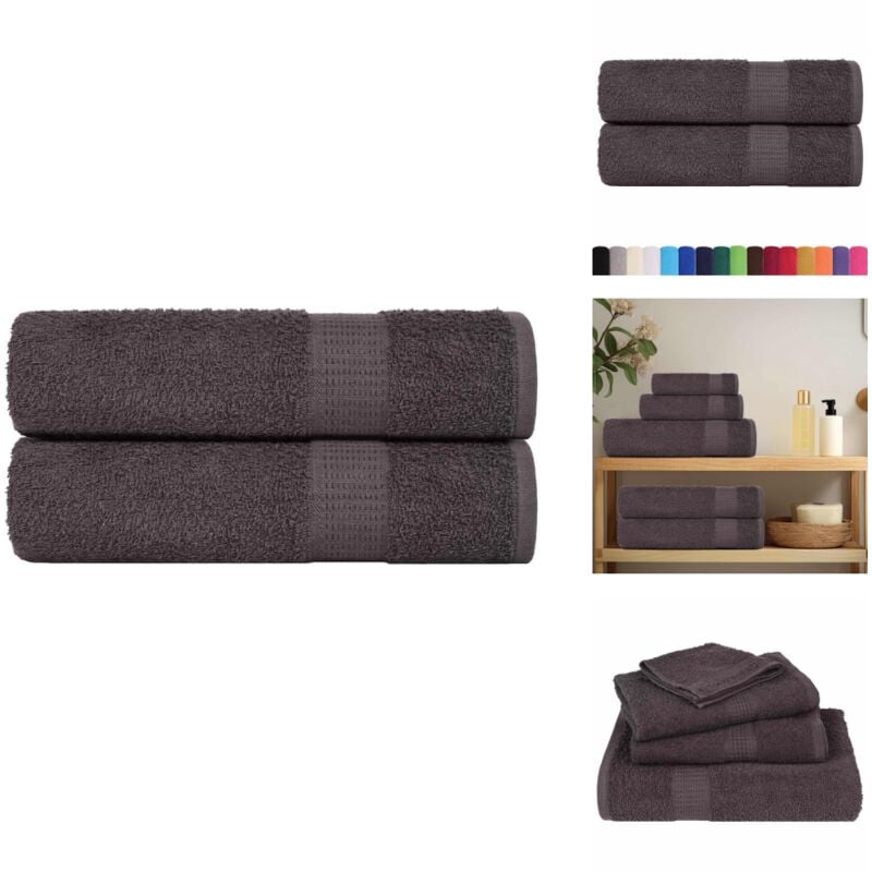 Handtücher 2 Stk. Anthrazit 50x100 cm 360 g/m² 100% Baumwolle - Handtuch - Handtücher - Badetuch - Gesichtstuch