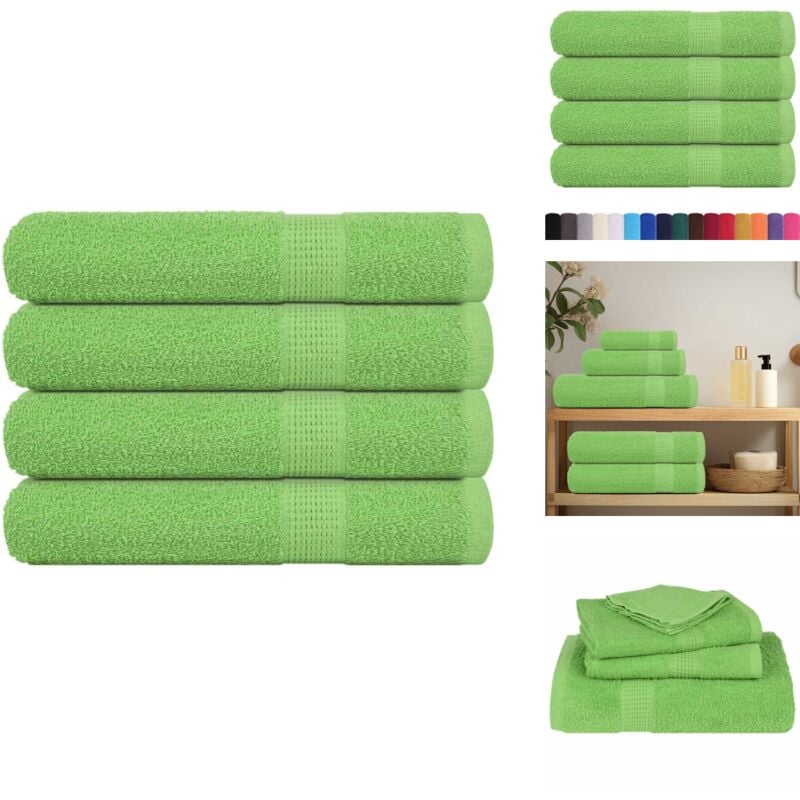 Handtücher 4 Stk. Apfelgrün 100x200 cm 360 g/m² 100% Baumwolle - Handtuch - Handtücher - Strandtuch - Badetuch