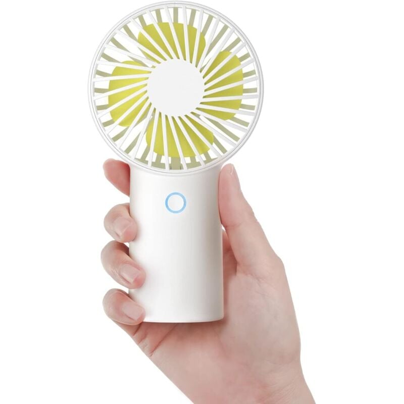 Linghhang - Handventilator 6000 mAh, tragbarer Mini-Ventilator, kleiner wiederaufladbarer USB-Ventilator, batteriebetrieben, 3 Geschwindigkeiten,