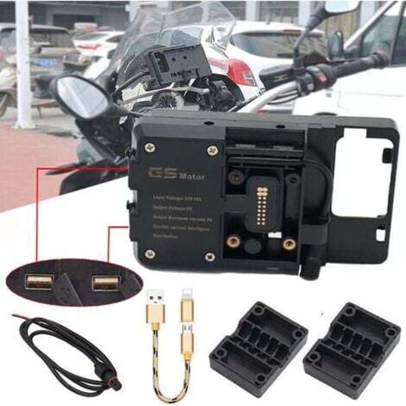 Handy-Navigationshalterung, Zubehör mit USB-Kabel, passend für Honda bmw R1200RS F850GS F750GS F800GS Motorrad-Handy-Navigationshalterung