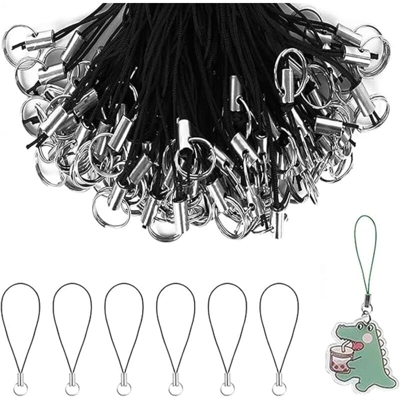 Bluedeer - Handy-Spaltring-Riemen, abnehmbarer Handy-Ring, Handy-Charm-Schnur, DIY-Schlüsselband, Dekorationen zum Aufhängen, USB-Schlüsselanhänger,
