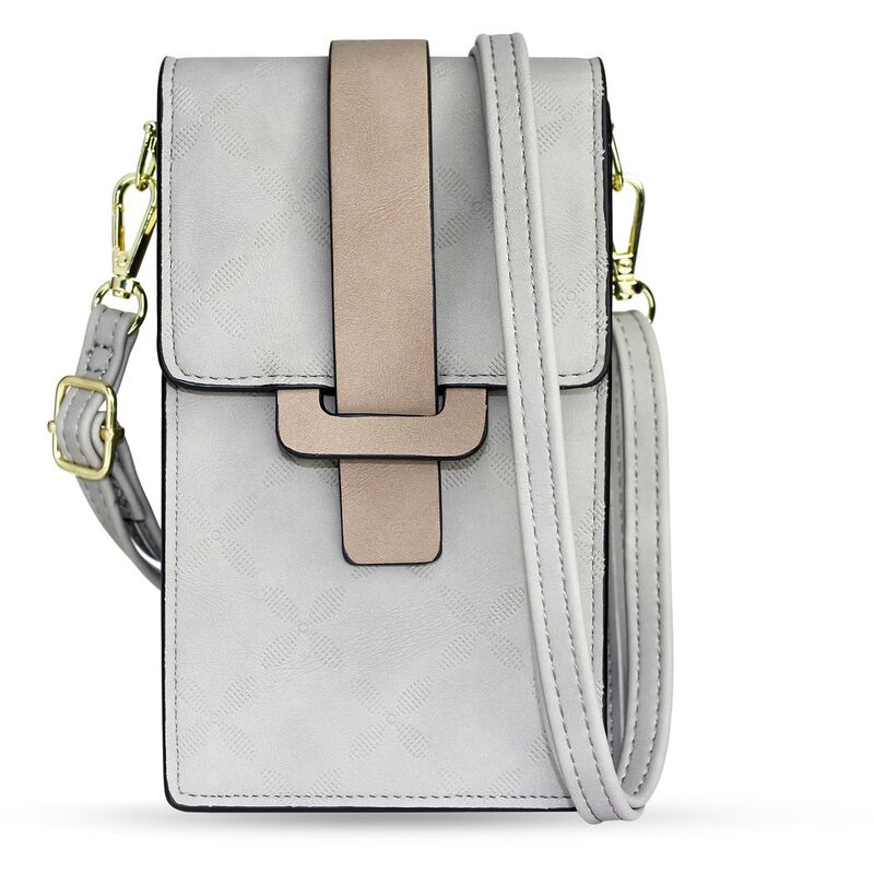 Handy Umhängetasche Handytasche Kleine Crossbody Geldbörse ,Mini Handytasche zum Umhängen Handy Tasche (Modell 1) Grau