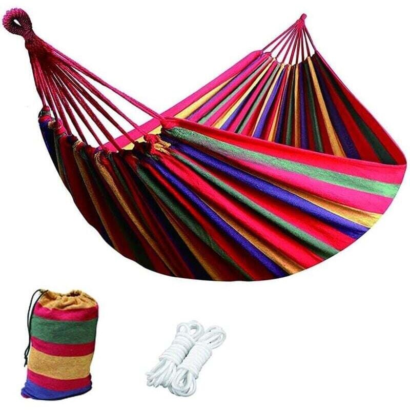 Hängematte für den Garten im Freien, weiches Segeltuch, tragbare Einzelperson-Hängematte mit Tragetasche