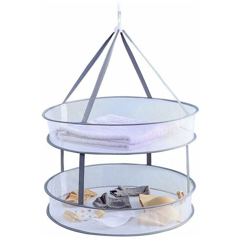 Hängender Trockenkorb, Kräuter-Trockennetz, Faltbarer Wäschetrockner aus Netzgewebe, Faltbarer Kräuter-Trockenständer, Faltbarer Wäschetrockner für