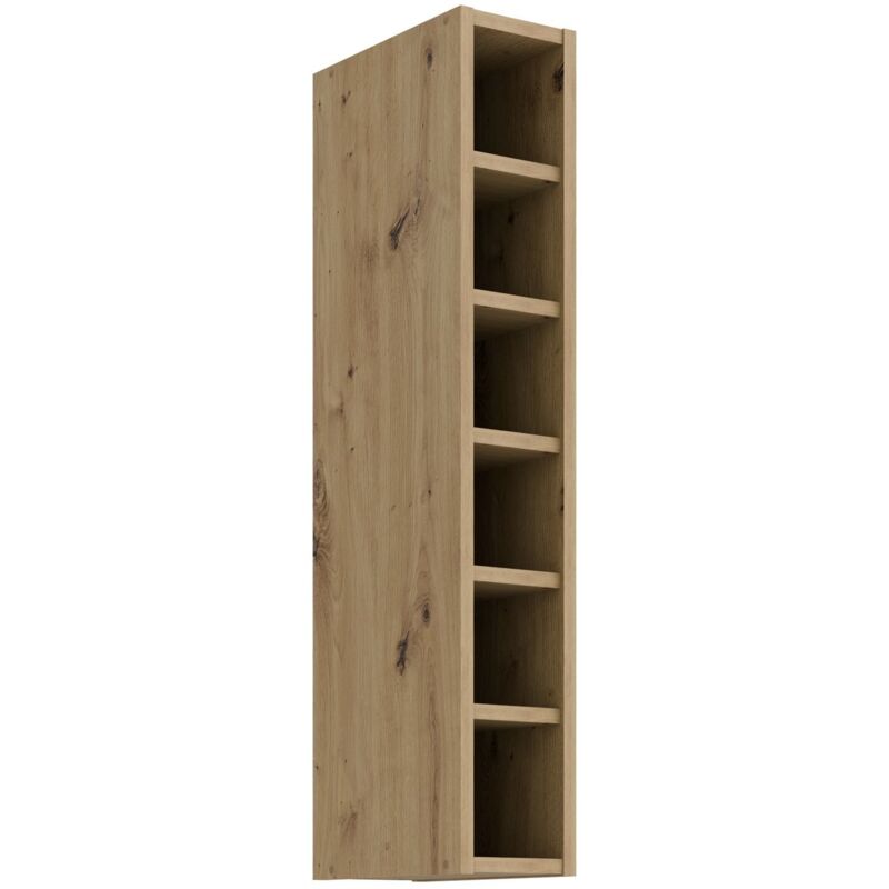 Hängeschrank Regal 15 cm Eiche Artisan Küchenzeile Küchenblock Küche Stilo, Solano Landhaus Höhe 90