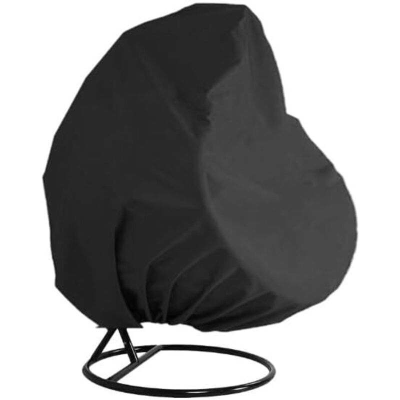 Hängesessel-Abdeckung, wasserdichte Hängesessel-Abdeckung, Hängesessel-Abdeckung, Terrassen-Garten, Schwarz, 230 x 200 cm