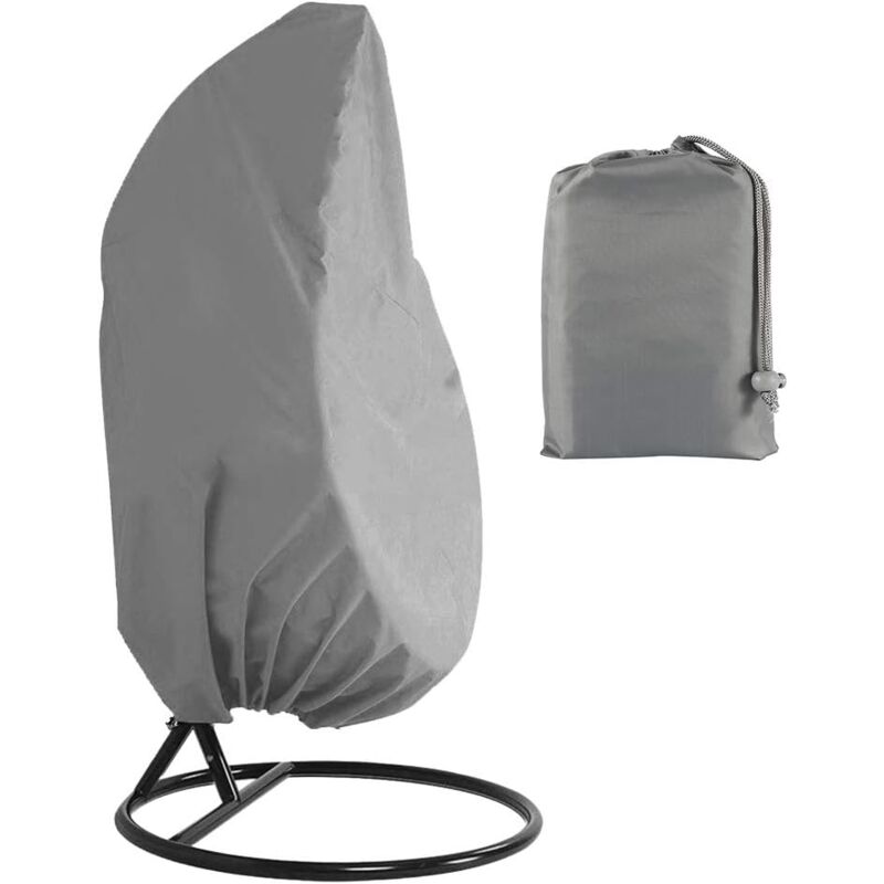 Hängesessel-Bezug, Hängesessel-Abdeckung, Winddicht, UV-Schutz, Strapazierfähiges Oxford-Gewebe, 200 x 230 cm (Grau)