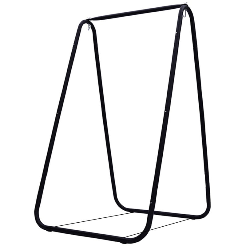 Hängesessel-Gestell (ohne Hängesessel), Typ A, tragende Struktur, 85 × 80 × 144 cm (schwarz).