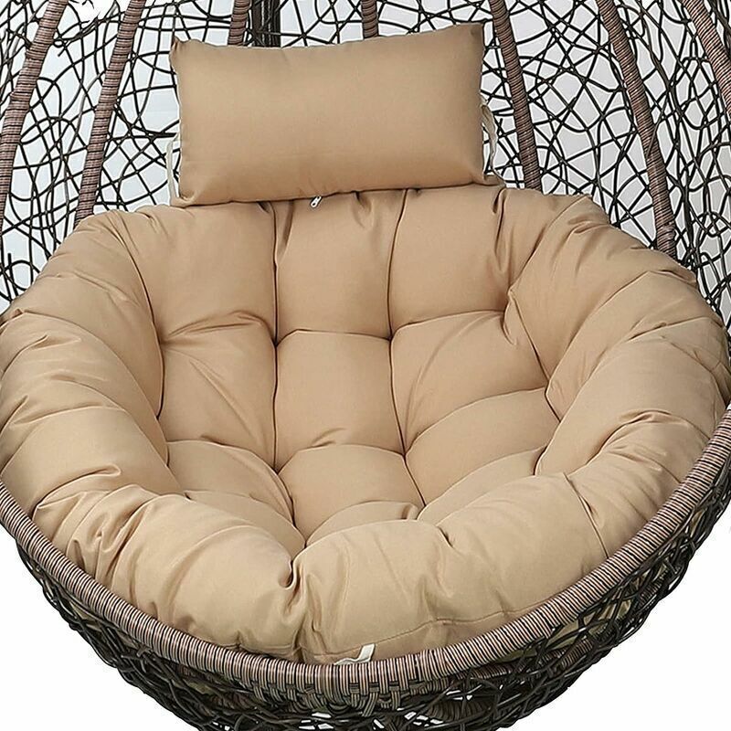 Hängesesselkissen mit Kopfkissen, Outdoor-Kissen für Hängesessel, Schaukelsessel, Eiersessel, Hängesessel, Rattan-Sitzkissen für Ja