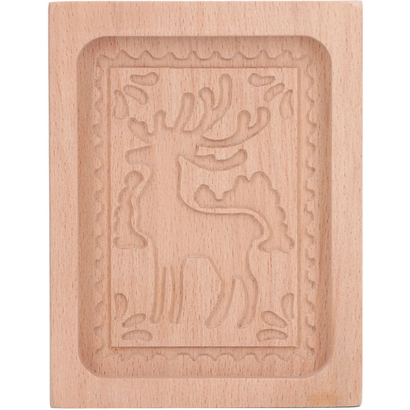 Haofy Lebkuchen - Buchenholz-Ausgleichs-Presskissen in Form mit glatter Oberfläche für einfaches Herauslösen, für Kekse und Muffins, Leichtbauweise