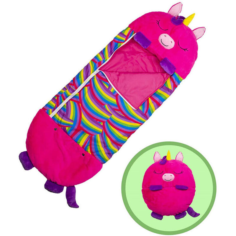 Happy Nappers Großes Spielkissen und Schlafsack, lustiger Einteiler-Schlafsack für Kinder, Überraschungs-Kinder 135 cm x 51 cm