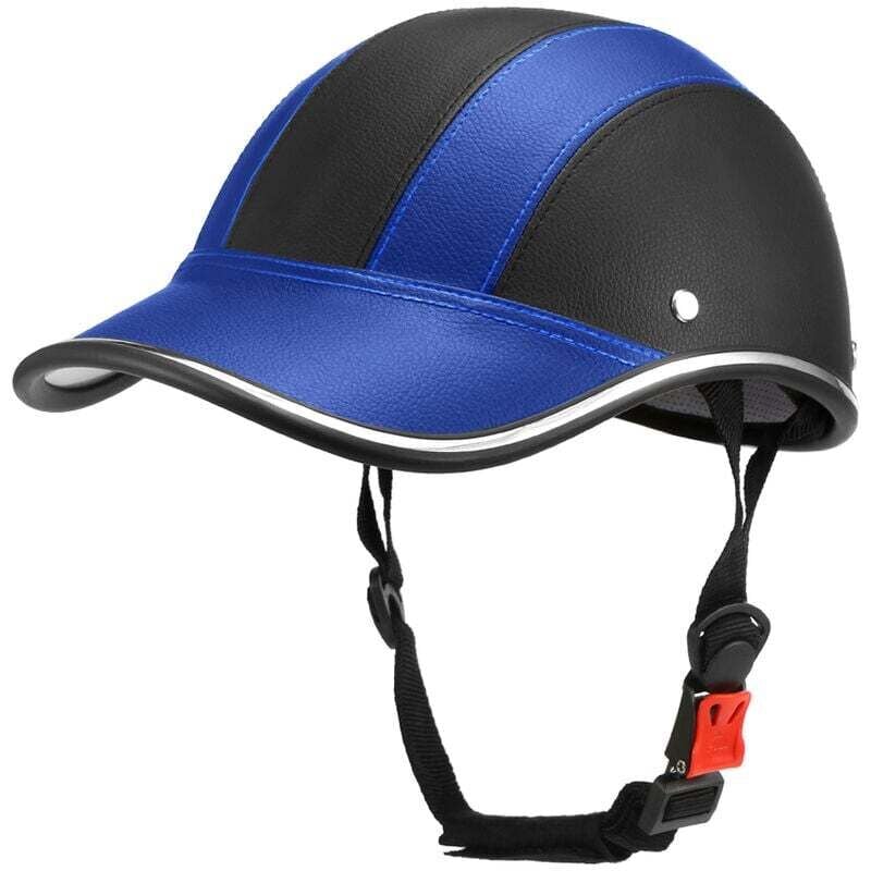 Harley-Halbhelm, Baseball-Helm, blau, leichter Retro-Helm für Damen und Herren