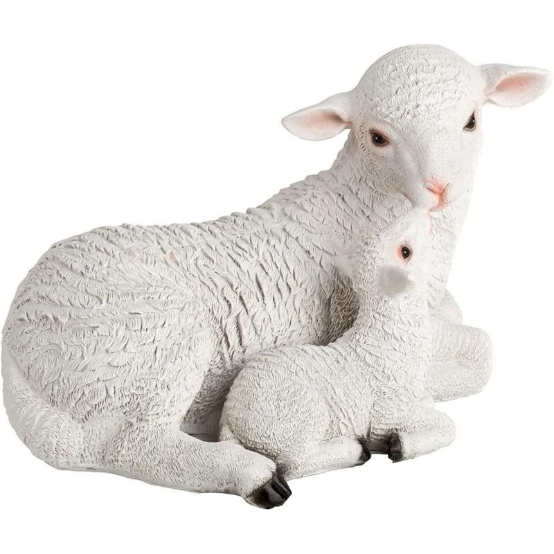 Harz Schafe und Lamm, Skulptur Garten im Freien, Dekorative Objekt Garten, Tier Garten im Freien, Dekorative Garten Tiere im Freien, Harz Statue