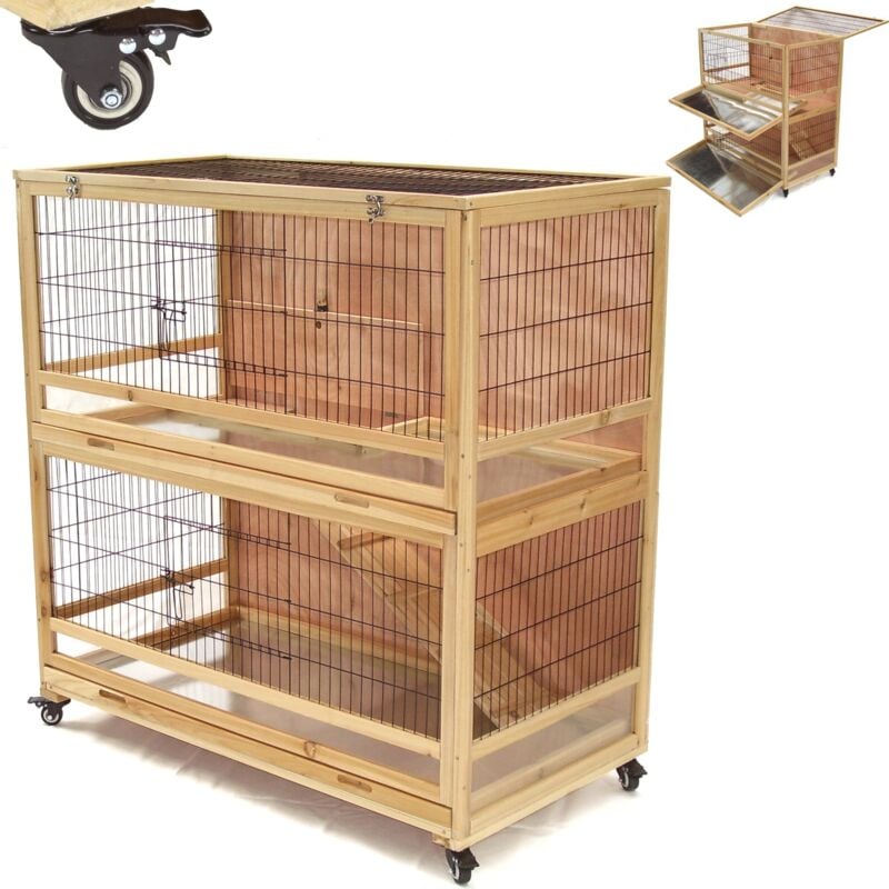 Apex - Hasenstall Kaninchenstall xxl Kleintierstall Kaninchenkäfig Hasenvilla 56616