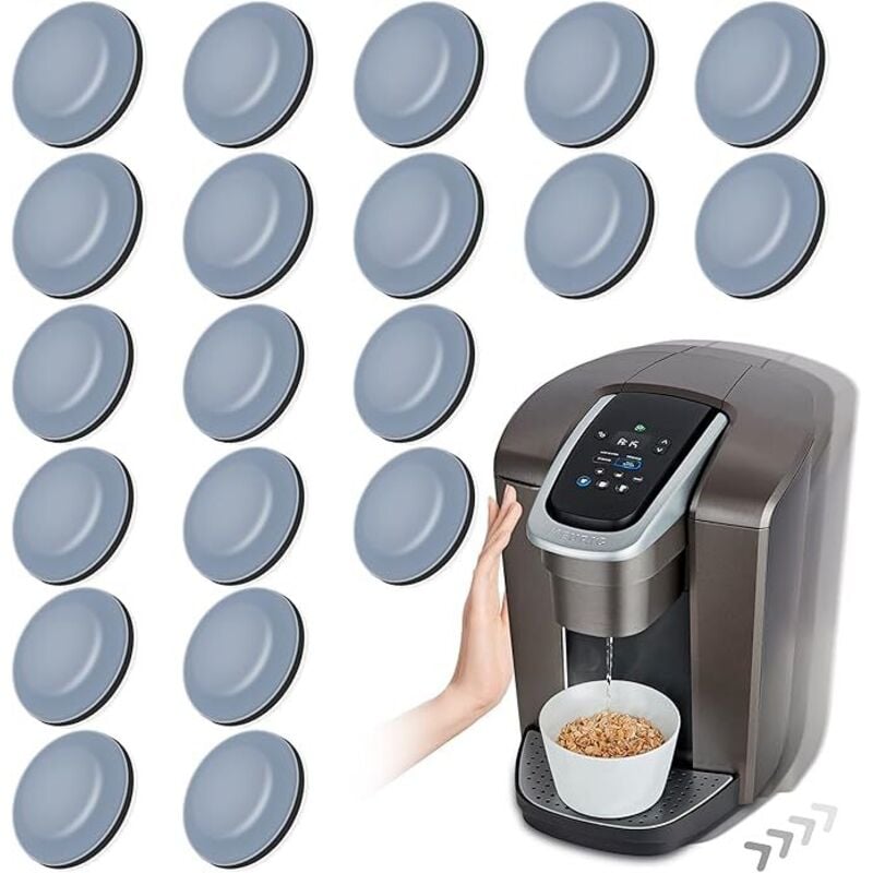 Haushaltsschieber für Küchengeräte, 20 PCS selbstklebender kleiner Küchengerät-Schieber für Kaffeemaschine, Luftfräse, Schnellkochtopf,