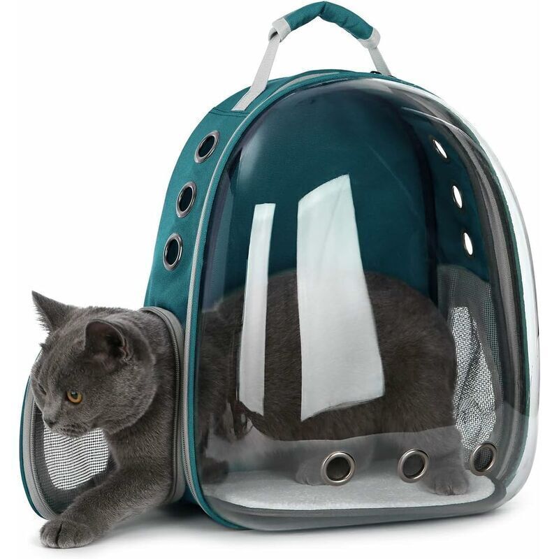 Haustier-Rucksack, transparente Tragetasche für Hunde und Katzen, Outdoor-Tragetasche, atmungsaktives Kapseldesign, 180°-Sichtfeld für Haustiere –