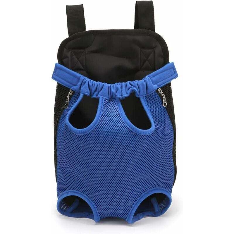 Haustier-Rucksack, verstellbarer Haustier-Rucksack, Hundereisetasche, Haustiertragetasche mit belüftetem Design (m, Blau)