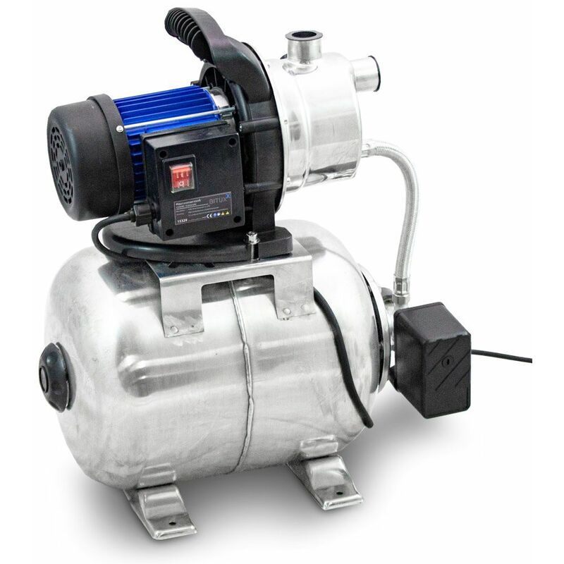 Bituxx® Hauswasserwerk 1200W Wasserpumpe Gartenpumpe Bewässerungspumpe Edelstahl 3800L/H