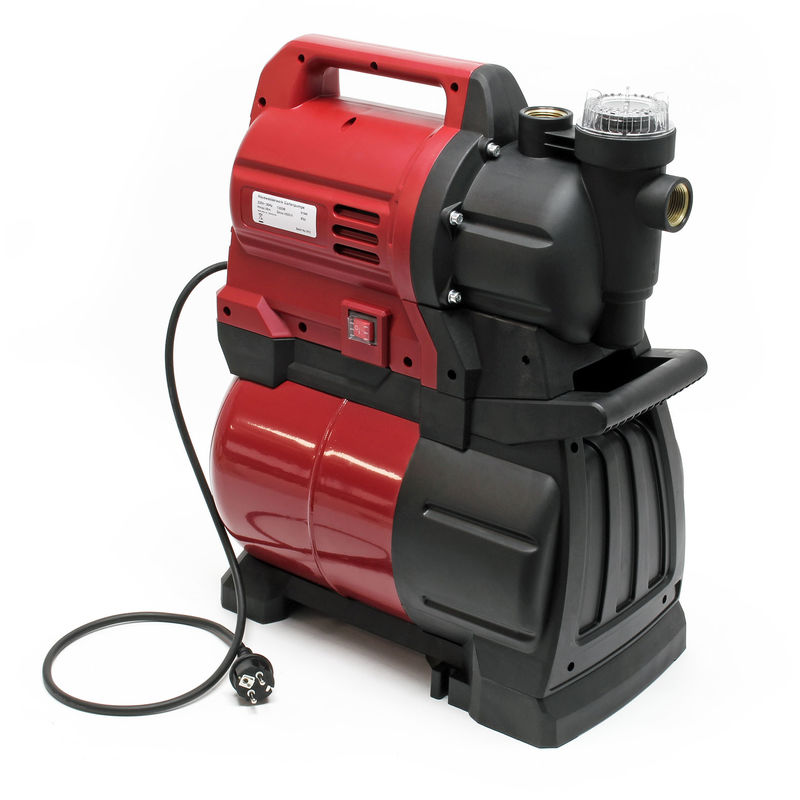 Hauswasserwerk 1300W 4500l/h Hauswasserautomat mit Druckschalter und Membrankessel 19l Druckkessel Gartenpumpe Wasserpumpe Brauchwasserpumpe