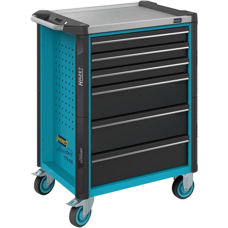 Hazet Werkstattwagen Assistent, Schubladen, flach: 3 x 81 x 522 x 398 mm, Schubladen, hoch: 3 x 166 x 522 x 398 mm, Art.Nr. 179NX-6