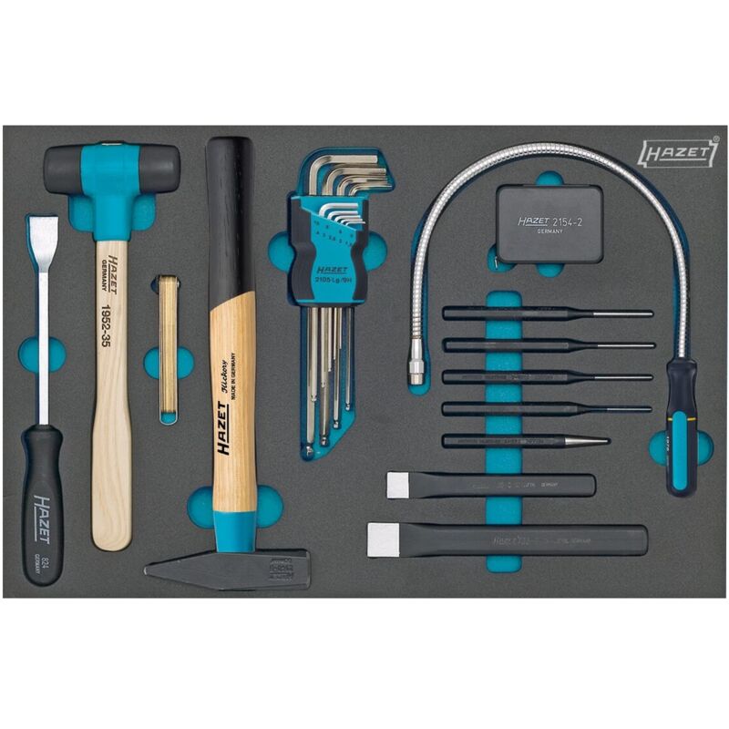 Werkzeug Satz, Winkelschschraubendreher, diverse Werkzeuge, Innen-Sechskant Profil, Anzahl Werkzeuge: 22 - Hazet