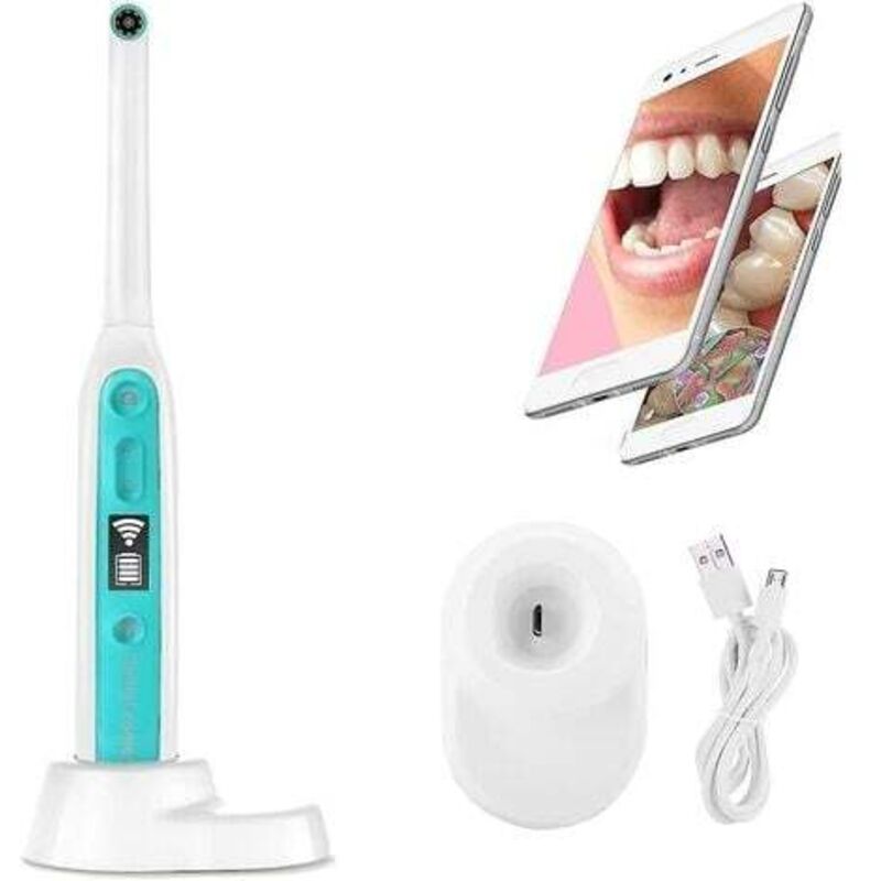 HD-Intraoralkamera, WLAN-Endoskop, Dentalkamera, 1080p, hd, wasserdicht, kabelloser Zahn-Camcorder mit 8 LED-Leuchten