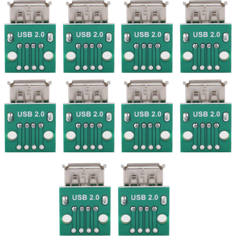 Health Gear USB-Breakout-Board für Frauen, 10 Stück USB-auf-4-Pin-DIP-Adapter Typ A USB-Breakout-Board für DIY-USB-Netzteile und Steckbrett-Designs