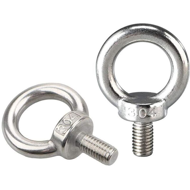 Memkey - Hebering-Augenschraube, Edelstahl-Außengewinde, Hebeösenschrauben, DIY-Bau, Baubeschläge, Terrassendielen, Marine-Gewichtsschrauben, M6 x