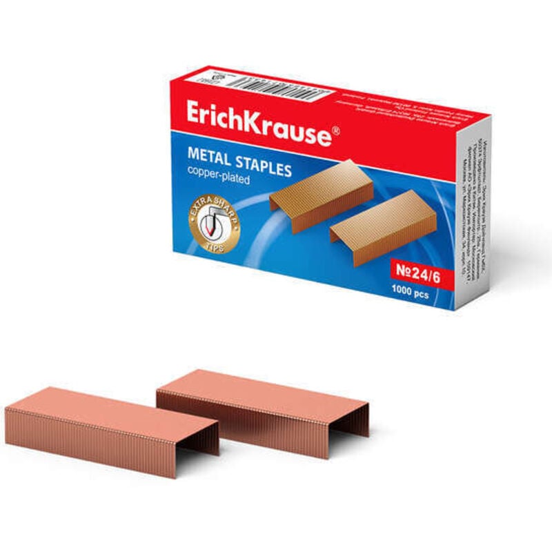 Heftklammern brand ERICHKRAUSE Modell Erichkrause Heftklammern of Kupfer 24/6-1000 Heftklammern - Hohe Qualität und verbesserte Festigkeit