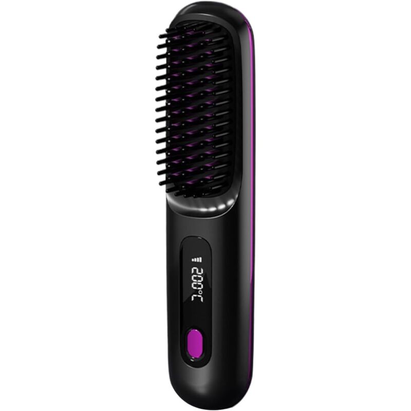 Heiße Bürsten zum Stylen – Haarglättungskamm 3 Modi, kabellos, verstellbar, Touchscreen für Zuhause, Locken, Styling, Outdoor, Reisen, Entwirren,