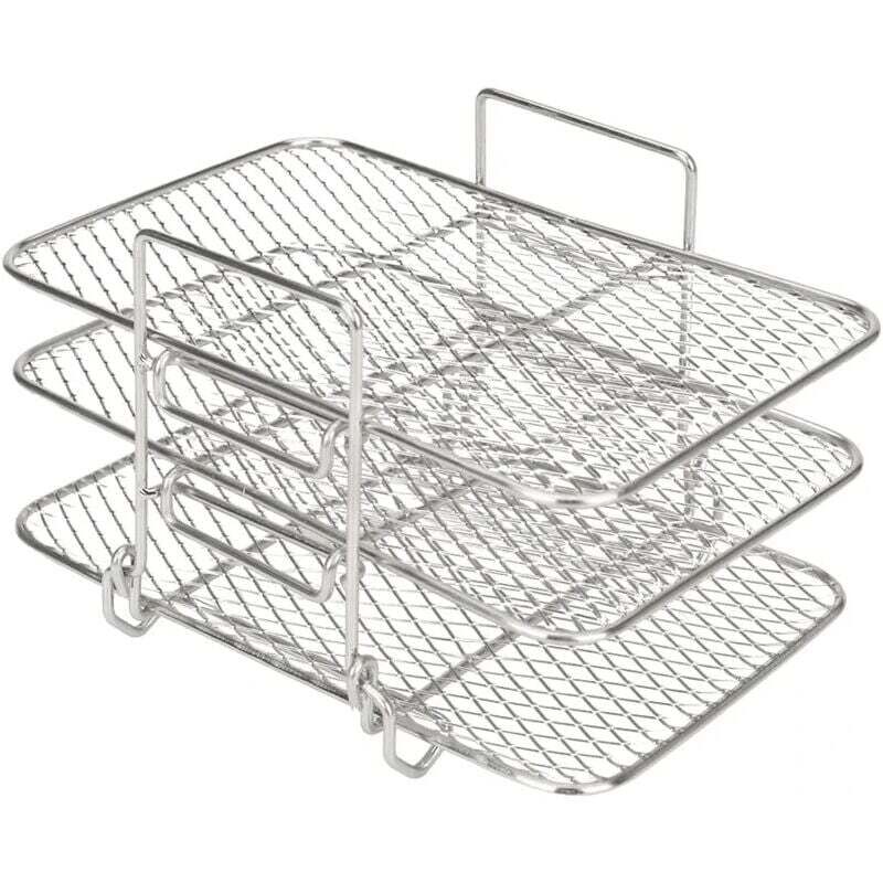 Heißluftfritteusenständer für Ninja Dual Air Fryer – Edelstahl 304 – Mehrzweckzubehör, kompatibel mit Ninja DZ201 / DZ401 / AF300UK / AF400UK