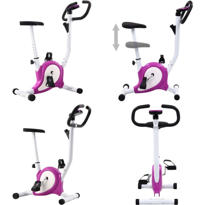 Heimtrainer mit Riemenantrieb Lila - Heimtrainer - Fitnessgerät - Home & Living