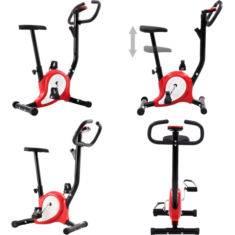 Vidaxl - Heimtrainer mit Riemenantrieb Rot - Heimtrainer - Fitnessgerät - Home & Living - Rot