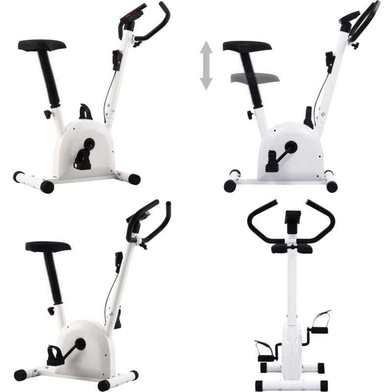 Heimtrainer mit Riemenantrieb Weiß - Heimtrainer - Fitnessgerät - Home & Living