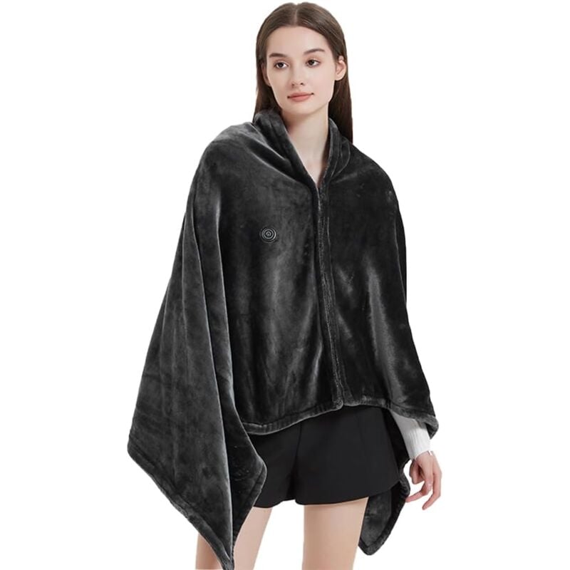 Heizdecke 150 x 80 cm, USB-Heizdecke, Flanell-Heizdecke, 3-Stufen-Heizung, waschbare Heizdecke, Schal für Zuhause, Büro und Camping