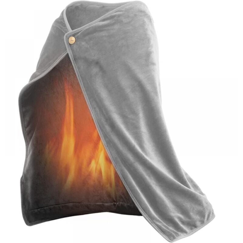 Heizdecke, USB-Heizschal, wiederaufladbare kabellose Heizdecke mit 3 Heizstufen für Auto, Zuhause, Büro